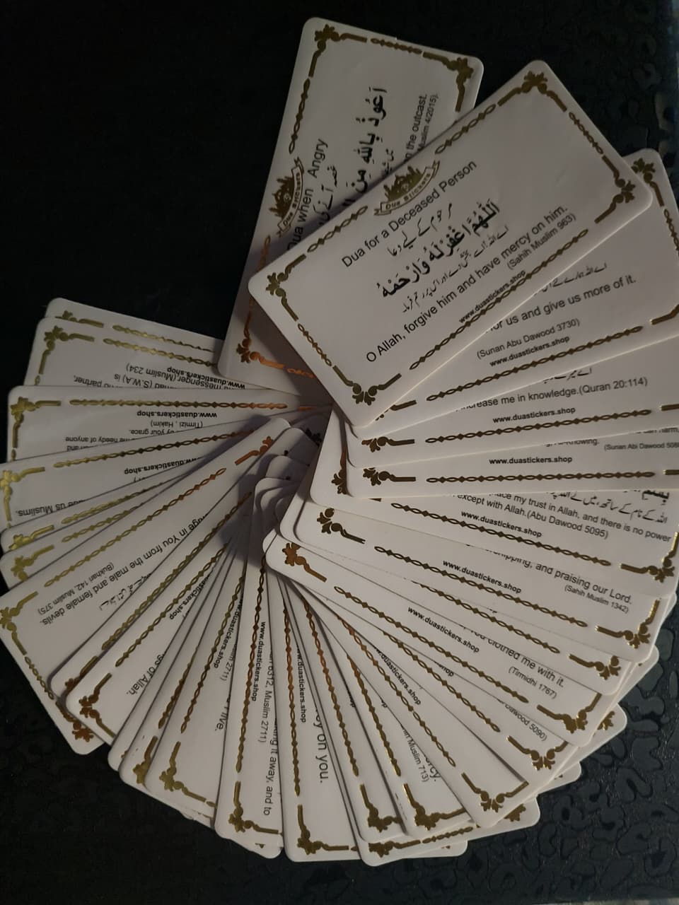 Set of 30 Essential DUA Stickers - Premium Quality